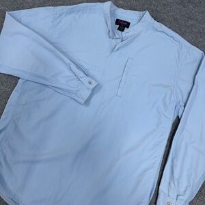 Rail Riders Eco Mesh Shirt Men Large Blue Nylon Outdoor Long Sleeve Pullover